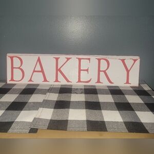 BRAND NEW Handmade Red & White BAKERY Farmhouse Sign